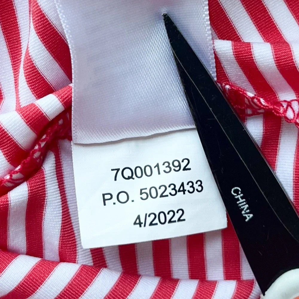 Vineyard Vines Madison Stripe Ruffle Sleeve Dress Malibu Pink Girls Large 14